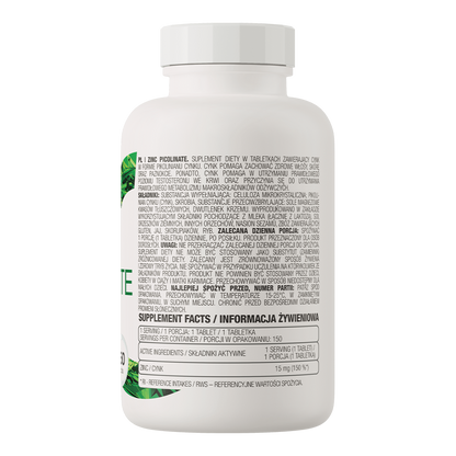 OstroVit - Cinks / Zinc Picolinate (150 tabletes)